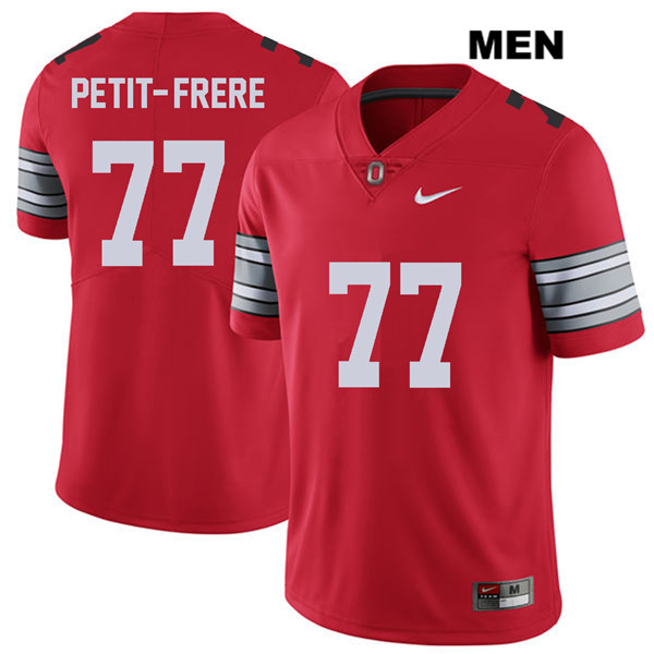 Ohio State Buckeyes Men's Nicholas Petit-Frere #77 Red Authentic Nike 2018 Spring Game College NCAA Stitched Football Jersey TD19D81PQ